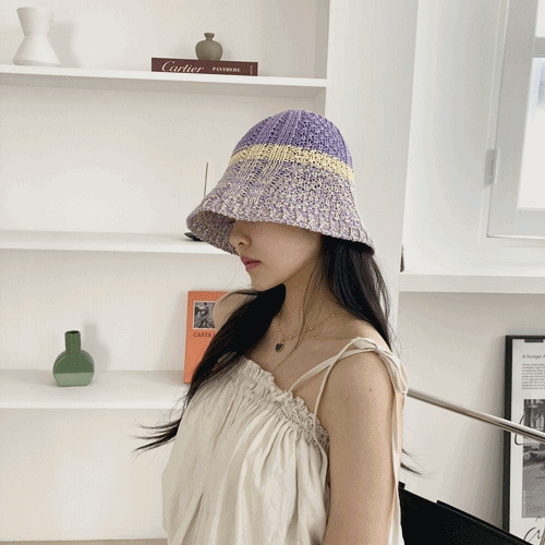 [무배]썸머 보카시 그라데이션 벙거지 5color / 여름 신상 포인트 여성 모자 6color